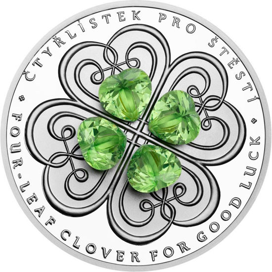 Изображение Серебряная монета "GOOD LUCK - Четырехлистник на удачу" 31,1 грамм 2025 год