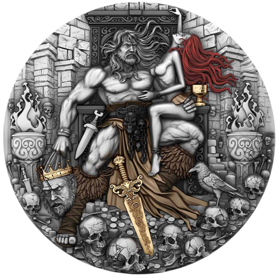 Зображення Срібна монета “Король Варварів” 62,2 грам,  2025 рік