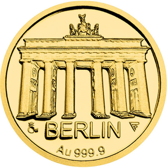 Изображение Золотая монета "Бранденбургские ворота" 0,5 грамм, 2025 год