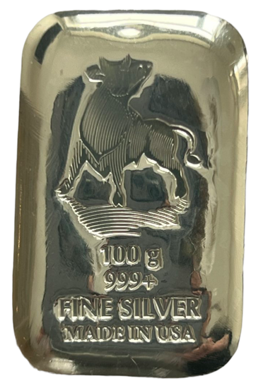 Зображення Срібний злиток "Бик" 100 грам