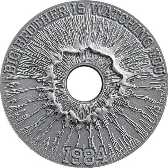 Изображение Серебряная монета "Большой брат следит за тобой" 62,2 грамм 2023 год