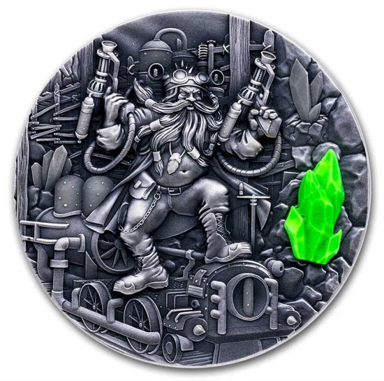 Изображение Серебряная монета "DWARF - Гном" 62,2 грамм 2023 год