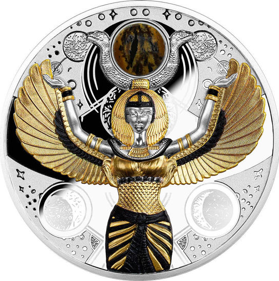 Изображение Серебряная монета "Богиня Исида" 62,2 грамм 2022 год