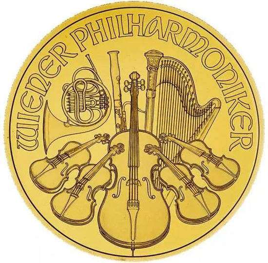 Зображення Золота монета "Віденська Філармонія" PROOF 31,1 грам 2014 рік