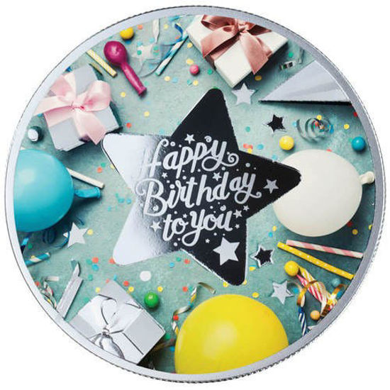 Изображение Серебряная монета "С Днем Рождения" 17,5 грамм 2020 год