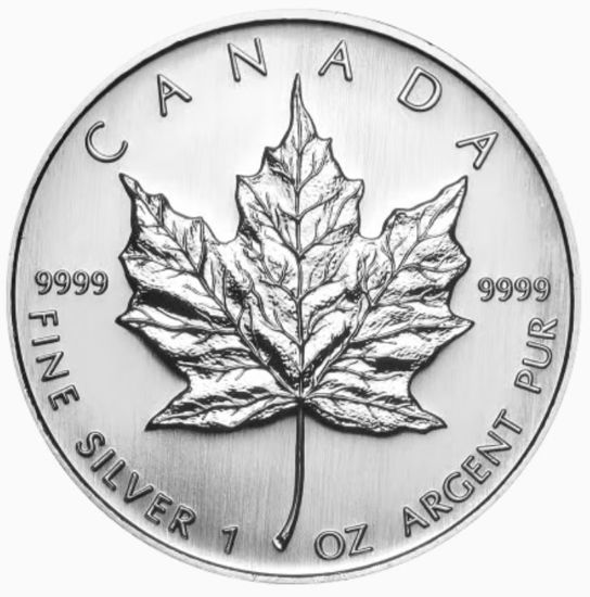 Изображение Серебряная монета "Канадский кленовый лист" 31,1 грамм 2007 год